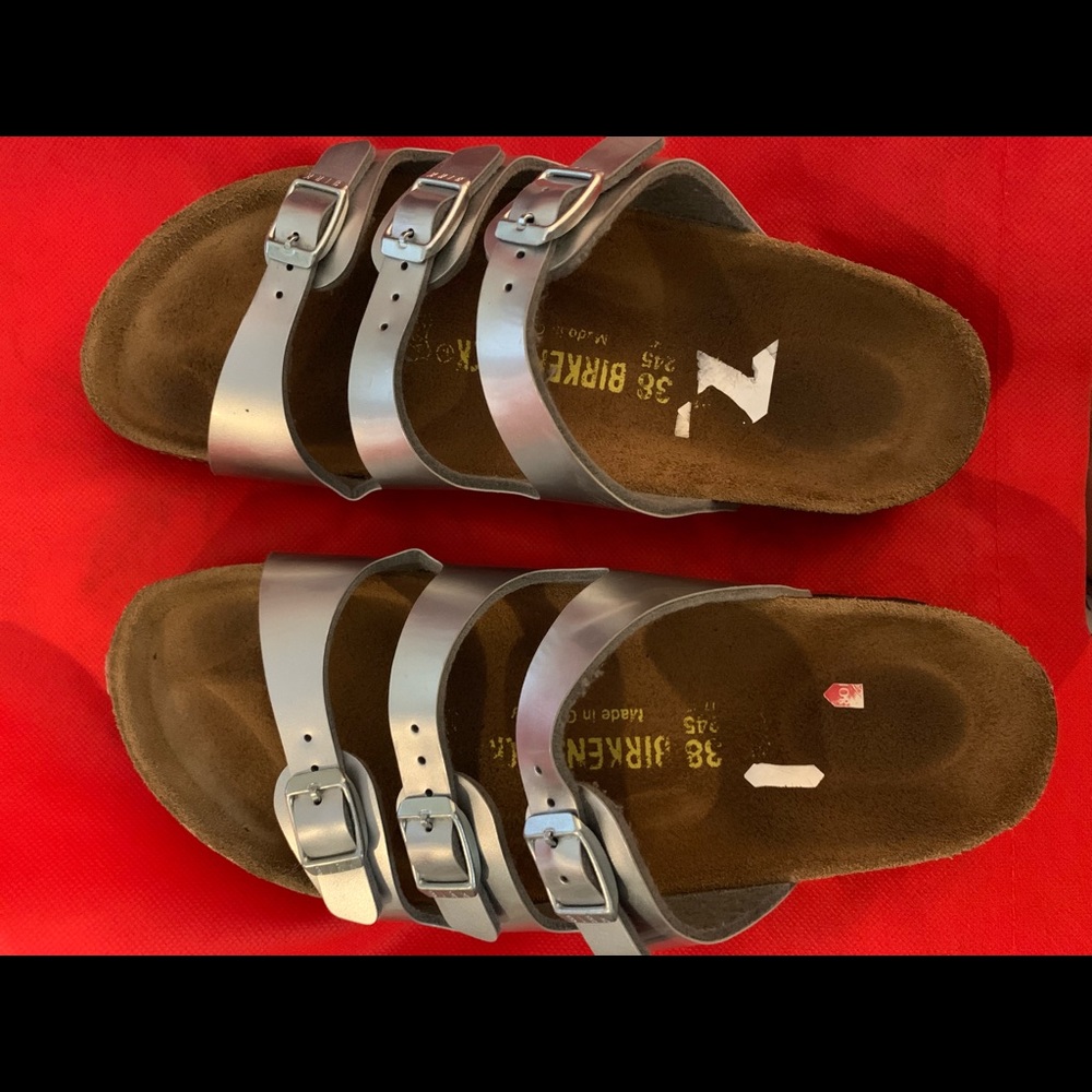 Silver Birkenstocks